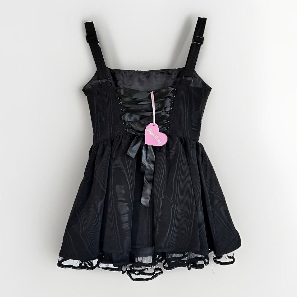 Sugar Thrillz Dolls Kill Black Magic Moves Corset Tulle Dress Goth Cosplay NWT M